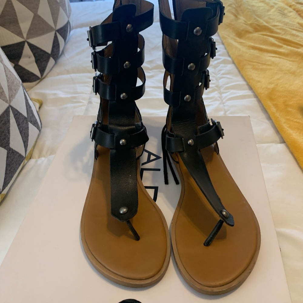 Black Aldo gladiator sandals